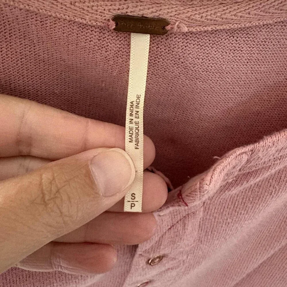 Free People “Light Magic Henley” - Pink - Size S - Picture 6 of 6